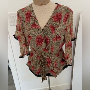 Spenser Jeremy bell sleeve silk blouse